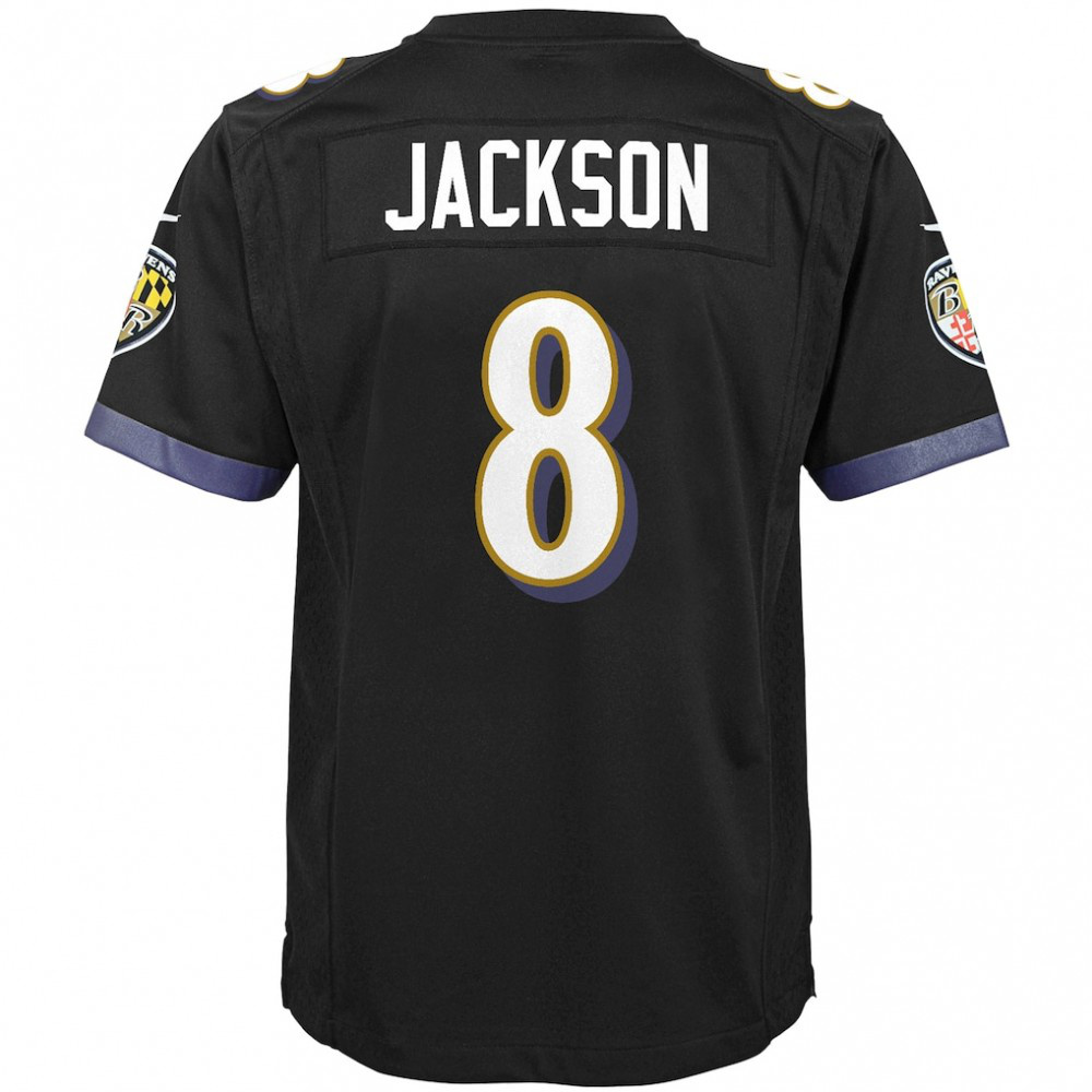 Lamar Jackson Baltimore Ravens Nike Youth Game Jersey - Black-GridironStore
